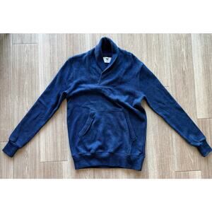 FT Arrows Shawl Collar Sweatshirt S Navy Blue 100% Cotton Made in USA